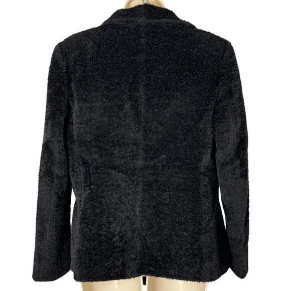 Max Mara Vintage Teddy Bear Icon Alpaca and Wool Black Jacket Size 8 - Picture 2 of 10